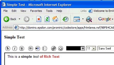 Image:Editor Rich Text in un browser