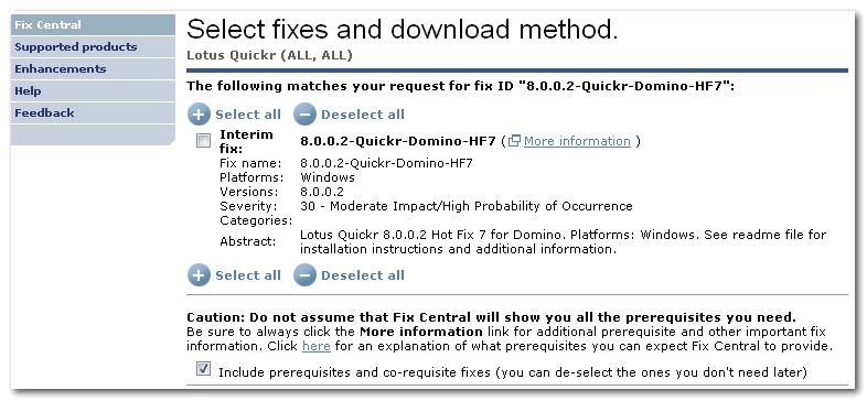 Image:Upgrade di Lotus Quickr da 8.0 ITA a 8.0.0.2 ENG.