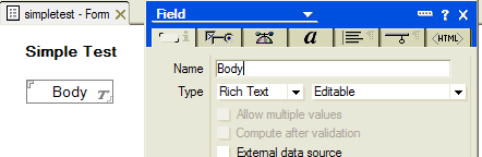 Image:Editor Rich Text in un browser