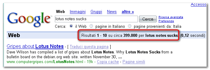 Image:outlook è 4 volte peggio di lotus notes?