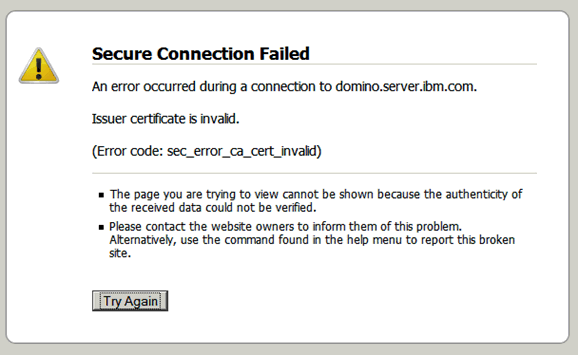 Image:Attenzione Firefox 31 e certificati SSL self-signed Domino