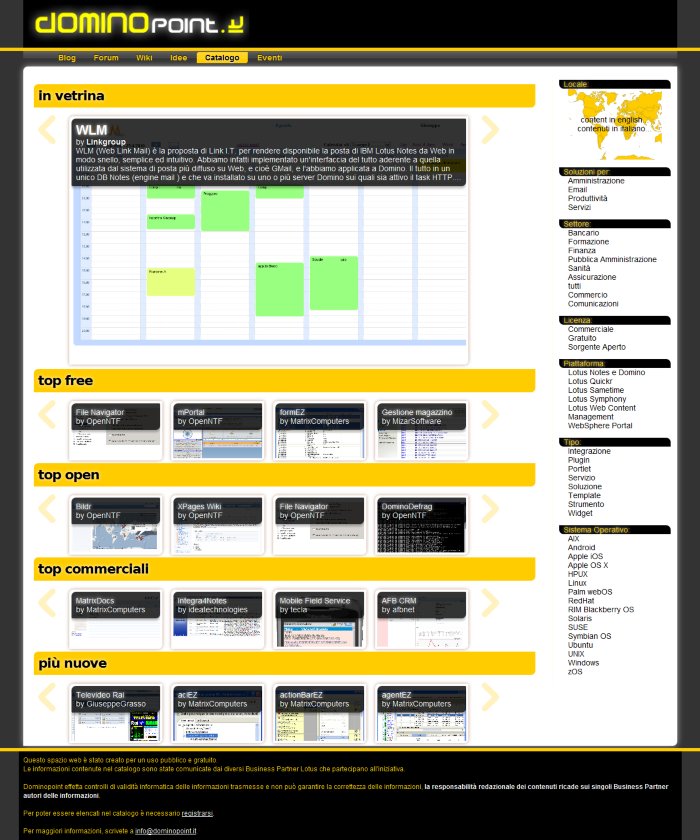 Image:Catalogo delle soluzioni lotus online! ( solutions.dominopoint.it)