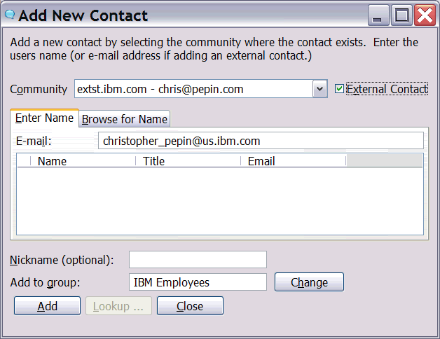 Image:Lo sapevate che potete chattare con le persone IBM usando Sametime 7.5?