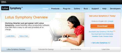Image:Disponibile Fix Pack 1 per Lotus Symphony 3
