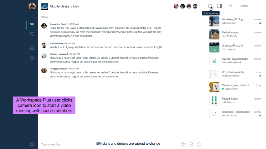Image:IBM Annuncia Watson Workspace Plus: Team Collaboration con Zoom Video Meetings integrato