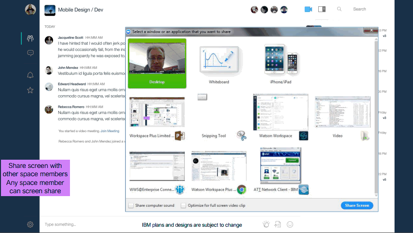 Image:IBM Annuncia Watson Workspace Plus: Team Collaboration con Zoom Video Meetings integrato