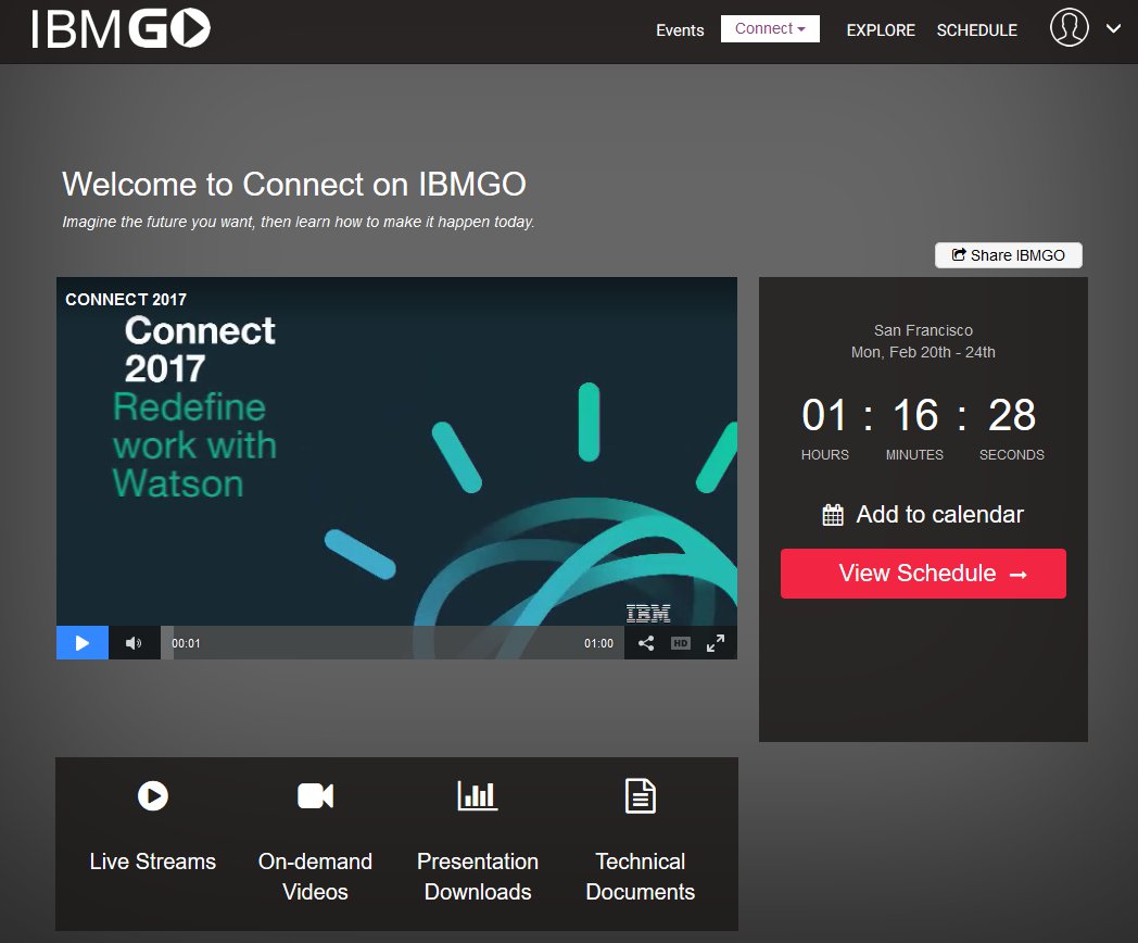 Image:IBM Connect 2017 live keynote streaming