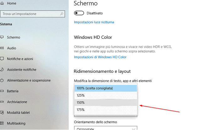 Image:Notes su Windows 10 che appare sfuocato