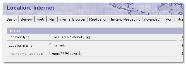 Image:Configurazione Account POP3 e SMTP su Notes