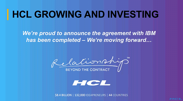 Image:Parte davvero bene la nuova divisione di HCL Software!