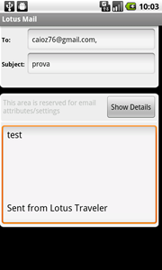 inserimento del corpo della mail con firma automatica