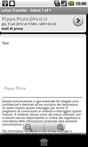 Image:Prime Impressioni su Lotus Traveler 8.5.2 BETA x Android