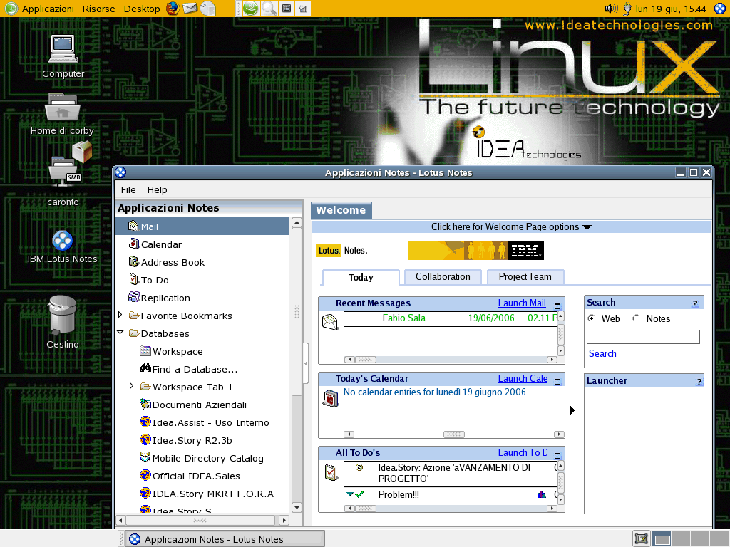 Image:Recensione Ufficiale Lotus Notes su Linux