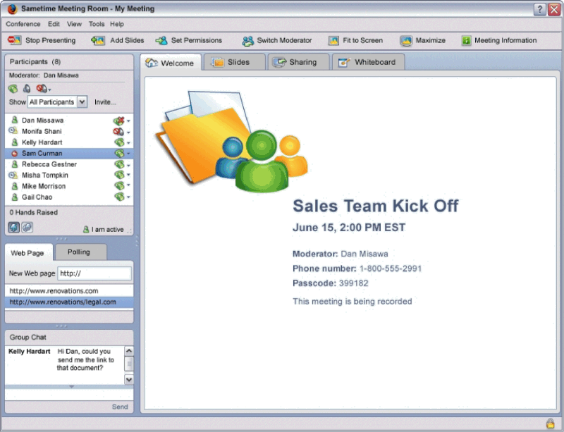 Image:Anticipazioni - Sametime 7.5 ScreenShot