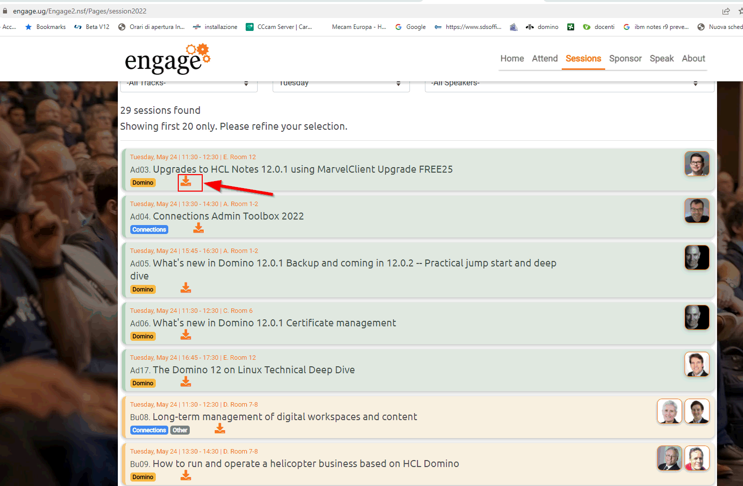 Image:slides online evento Engage #dominoforever #engageug